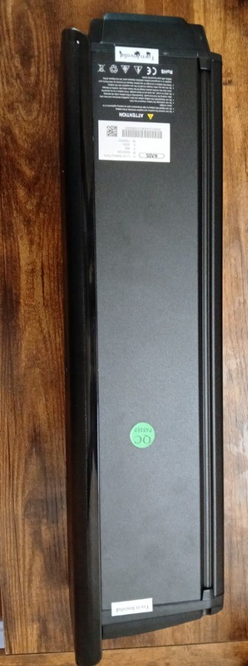 Close-up of the 48V 30Ah LG battery pack